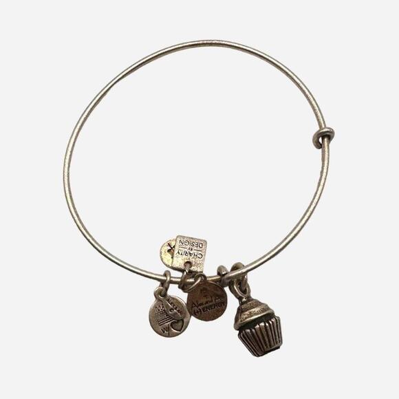 Alex ani silver cupcake silver bangle bracelet - Picture 1 of 6